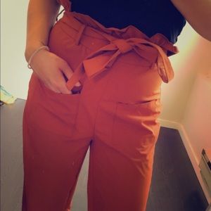 Rusty orange , retro flare pants